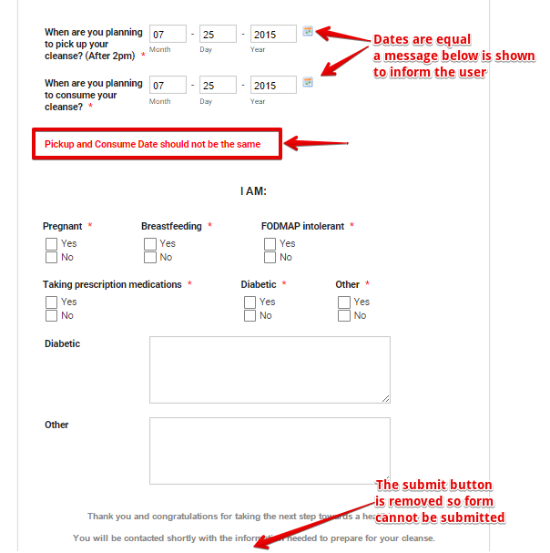 Finding enough flexibility to eliminate customer error when filling out forms (?) Screenshot 30