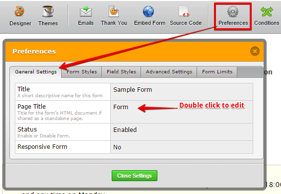 How to change the page title of the form Image 1 Screenshot 20