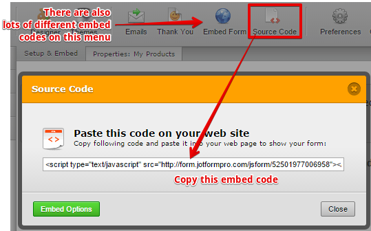 how can i get my webmaster the script or the embed code for the site? Image 1 Screenshot 20