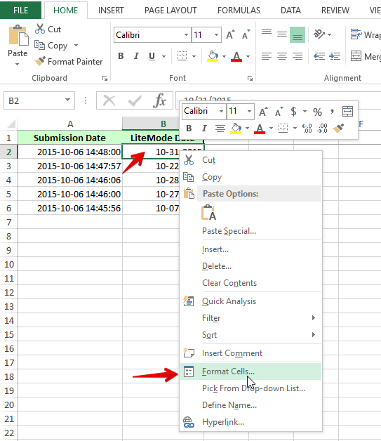 When I export data to an excel or csv spreadsheet, the date format is out of sync Image 2 Screenshot 51