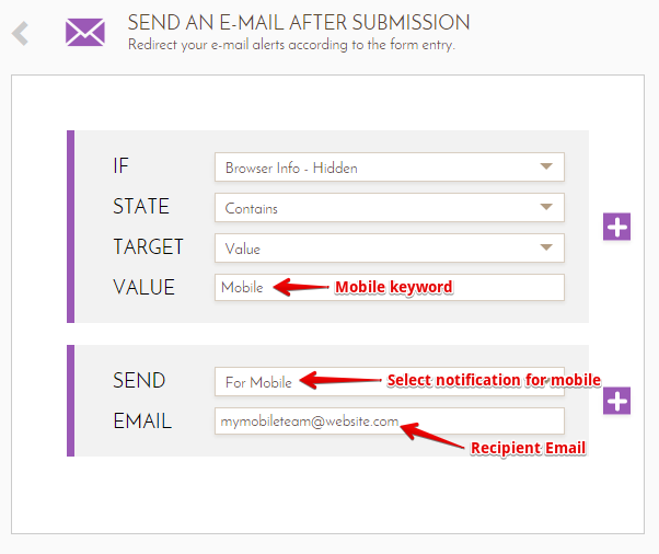 How to send notification to specific email address based on the device used? Image 4 Screenshot 93