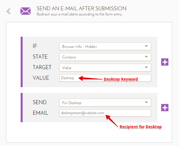 How to send notification to specific email address based on the device used? Image 5 Screenshot 104