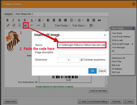 Is it possible to do online tickets for respondants to print out after purchase and add barcodes? Image 1 Screenshot 20