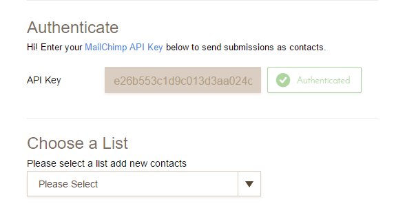 Why arent all of my lists showing up in the mail chimp integration? Image 1 Screenshot 30