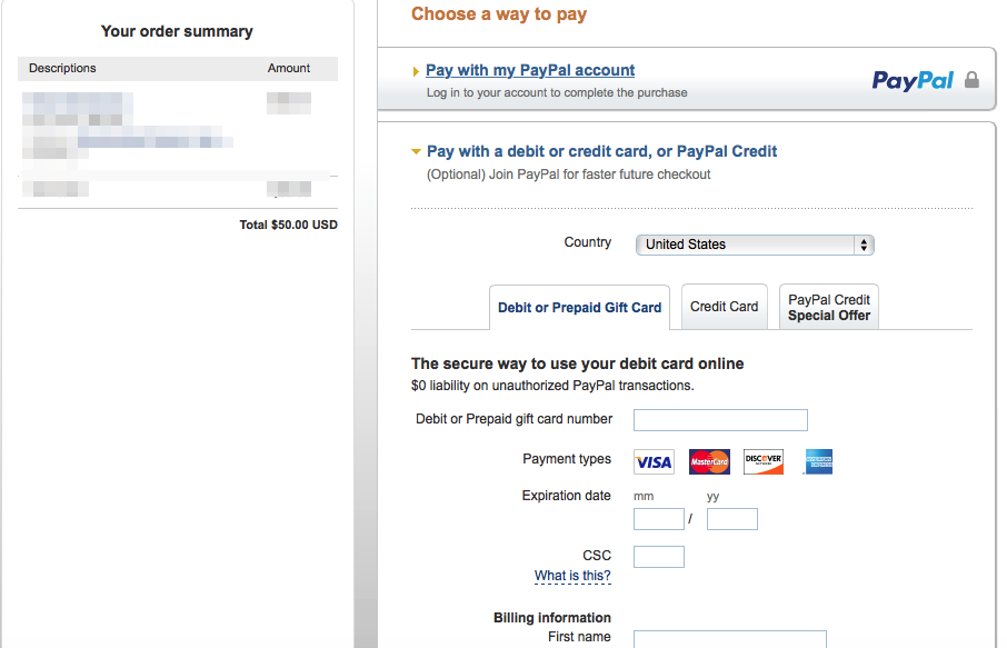 Using Paypal Pro Payment Tool.