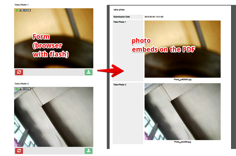 Take Photo Widget: Not showing the actual image on the PDF when uploading via mobile (fallback upload) Image 1 Screenshot 30