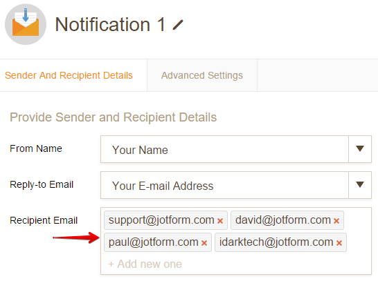 Can each form go to mutiple emails? Image 1 Screenshot 20