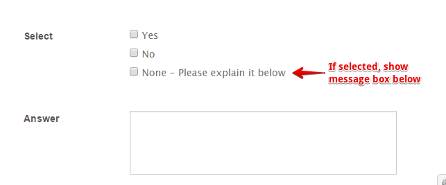 How do you add a text box to a check box field for example yes/no please explain Image 2 Screenshot 61