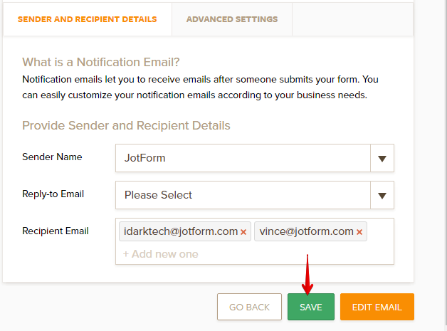 Email Wizard: Add a save button on sender and recipient details section Image 2 Screenshot 41