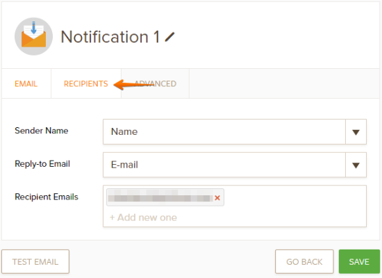 Notification Email: Change Recipient Image 1 Screenshot 20