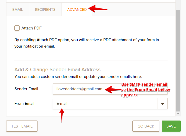 Sender email is changed to JotForms noreply email Image 1 Screenshot 20