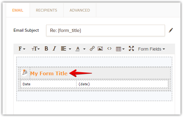 How to Change the Form Title on the Email Template Image 2 Screenshot 41