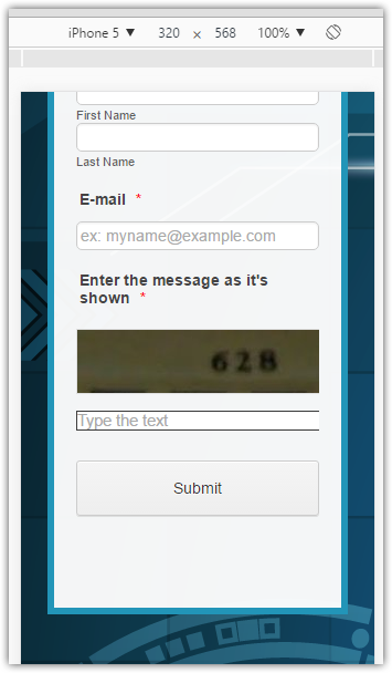 Iframe embedded form is not displaying in full Image 1 Screenshot 30