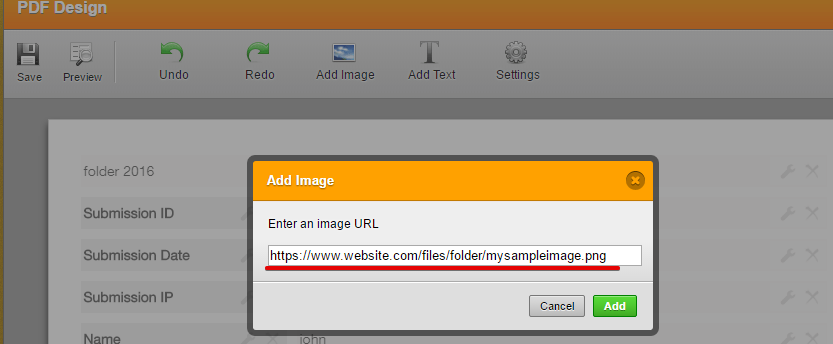 Add image on submissions PDF Image 1 Screenshot 20