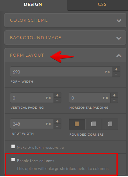 How do you create columns for form? The option was moved from advanced designer Image 2 Screenshot 41