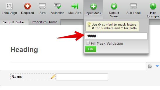 I am using a masked input field and users may have a negative number to enter, how can I modify the masked field to allow a negative number input? Image 1 Screenshot 30