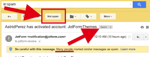 When can we expect to see email notifications not going to spam? Image 1 Screenshot 20