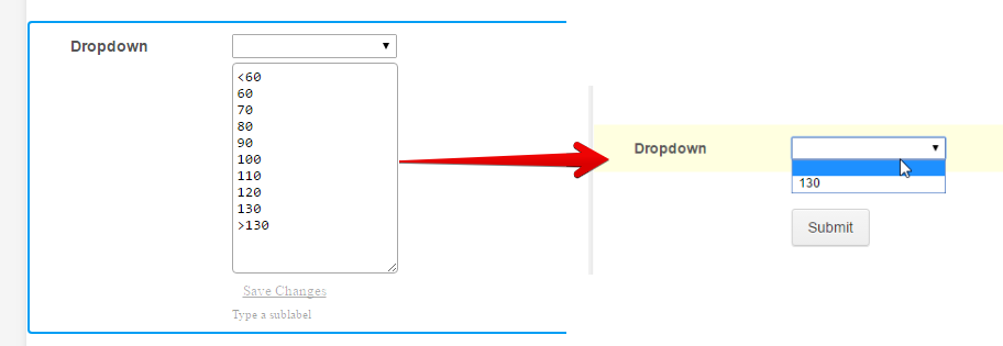 Issue with dropdown when options are enclosed with less than and greater than symbol Image 1 Screenshot 20