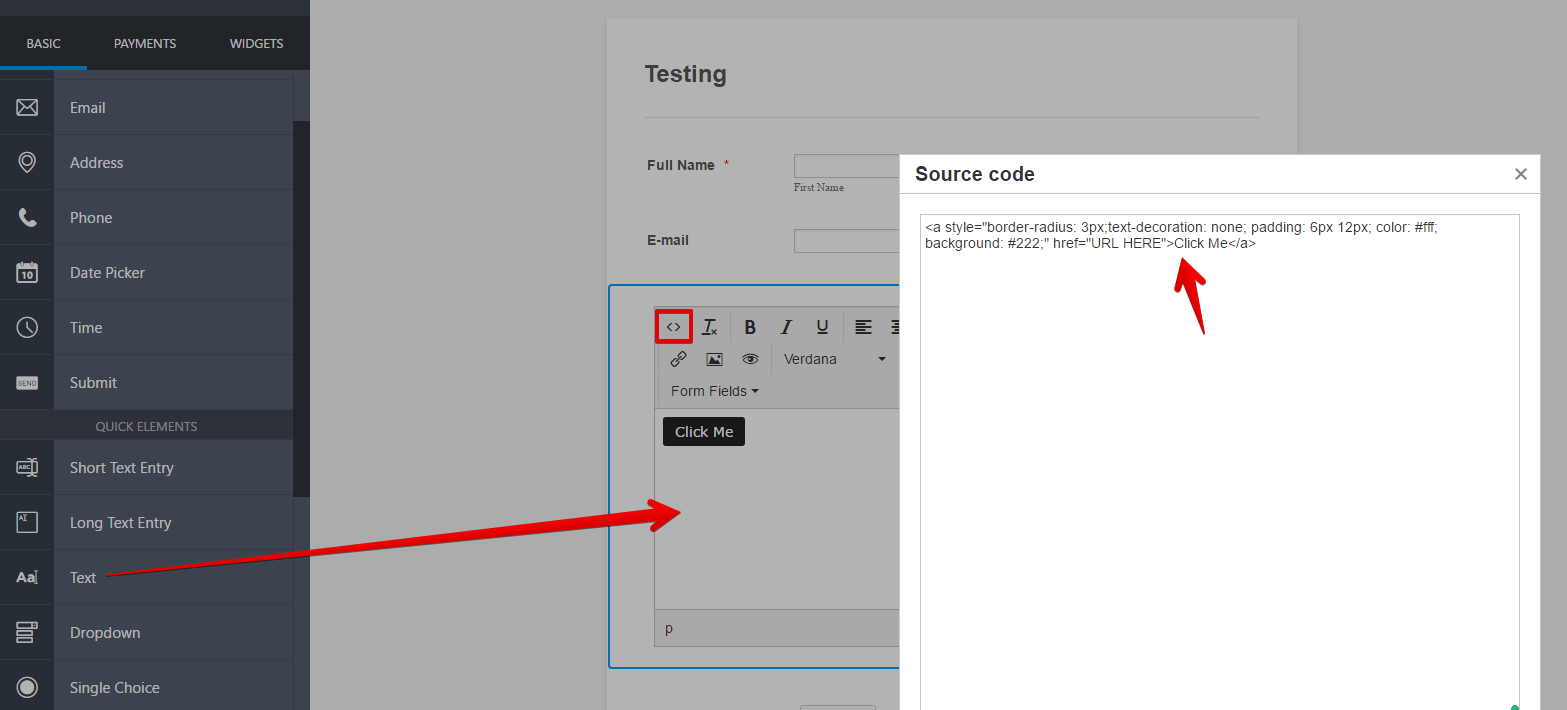 Add a button to the form and hyperlink it   RESOLVED TNX Image 1 Screenshot 30