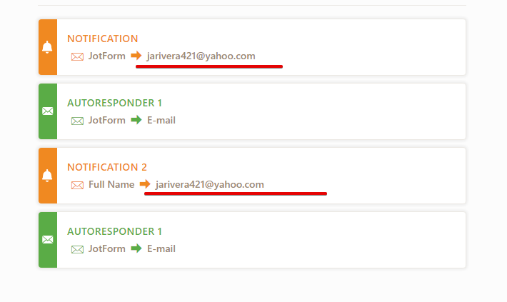How do I get the Orders from my page come directly to our eMail address rarher than to JotForm for JotForm then emailun the  order? Image 1 Screenshot 20