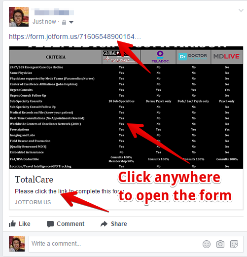 FaceBook losing parameters in link placed in post! Image 1 Screenshot 20