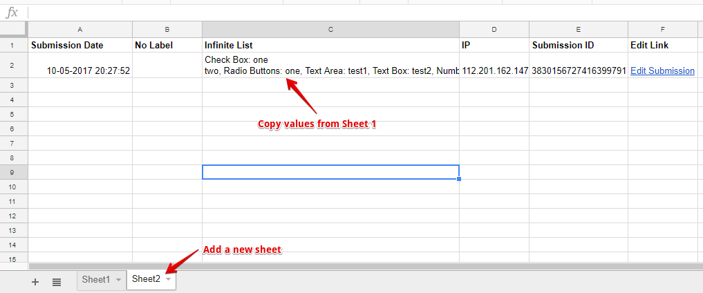 Separate each infinite list field value into columns on Google Spreadsheet Image 1 Screenshot 20