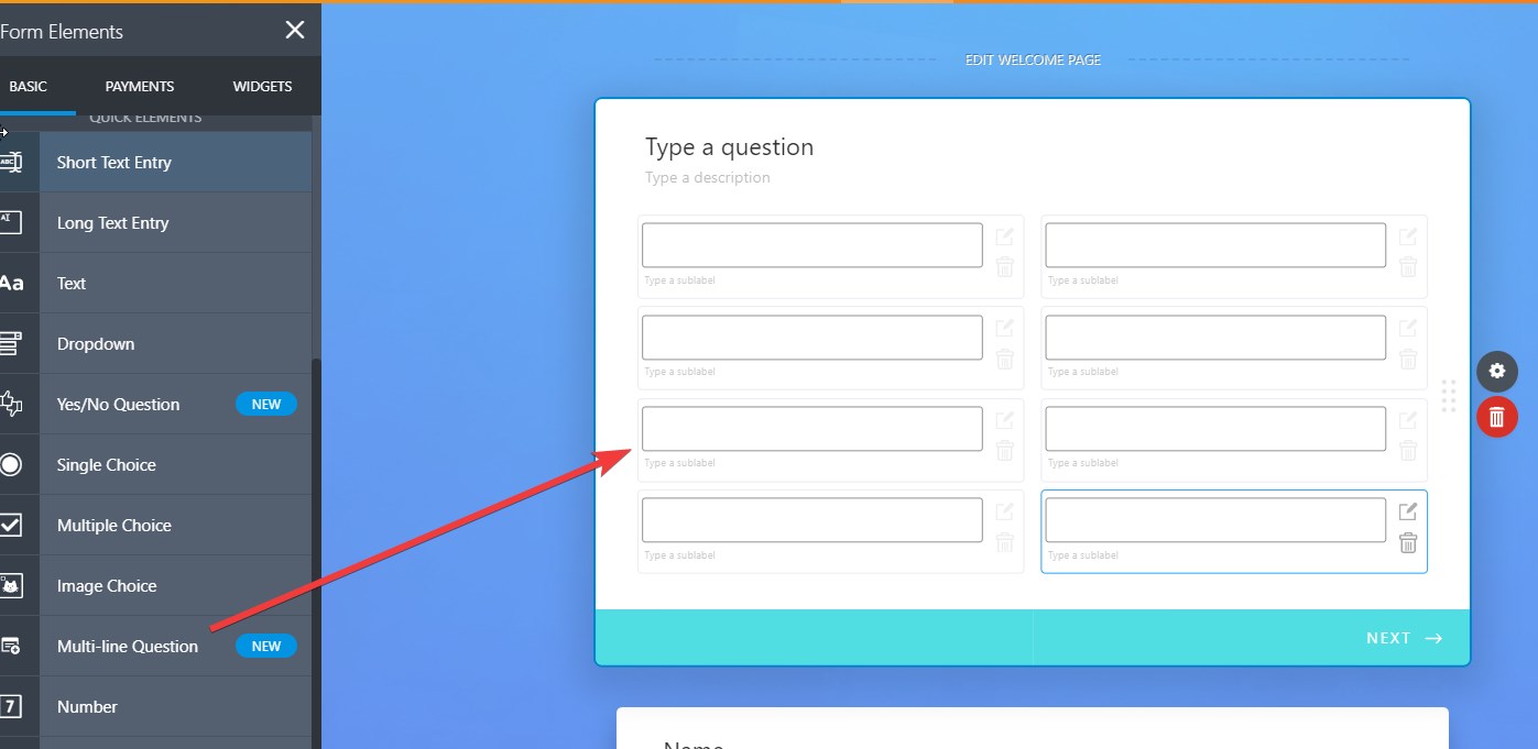 Multiple questions per page on 'one question per page' layout
