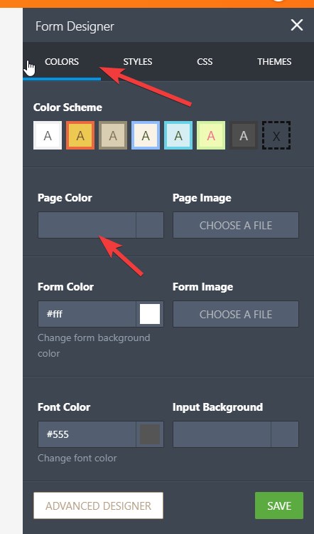 How do I customize the background color on my JotForm Image 1 Screenshot 30