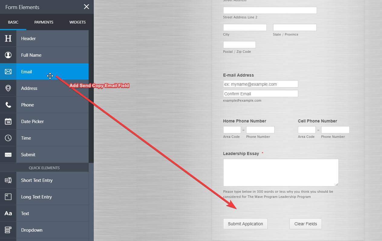 How to add a send copy of E mail at bottom of Form Screenshot 30