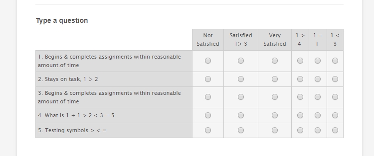 The survey input table row headers do not expand in width unless junk characters are inserted Image 1 Screenshot 40
