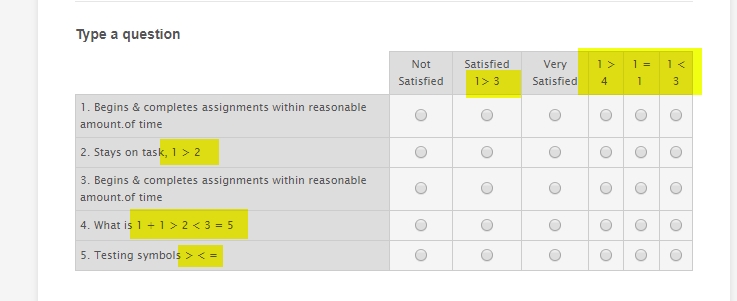 The survey input table row headers do not expand in width unless junk characters are inserted Image 3 Screenshot 62