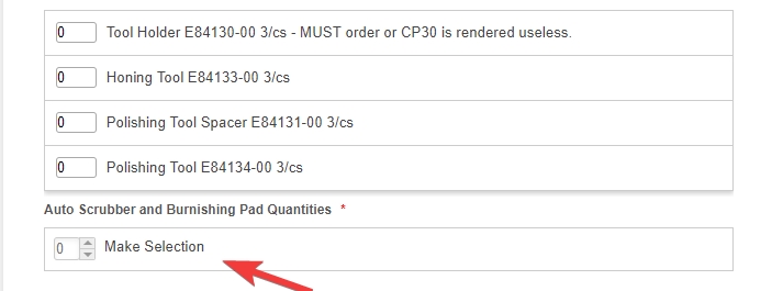 How do I create a dropdown and have the options to select the quantities? Image 1 Screenshot 20