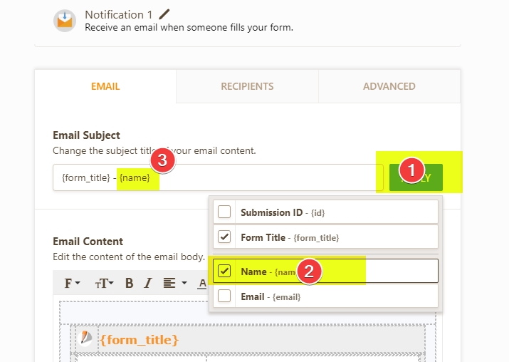 How to stop JotForm send every email from sender to my reciever email