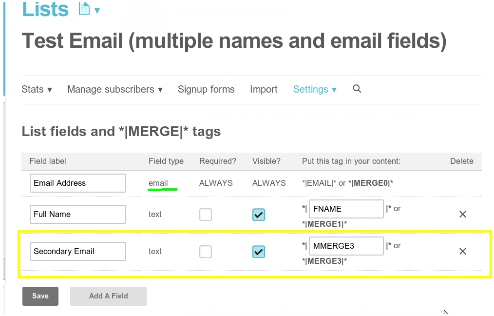 Question about MailChimp integration having multiple email addresses Image 1 Screenshot 30