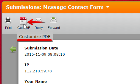 Can I format the PDF that is returned with the notification email? Image 1 Screenshot 20