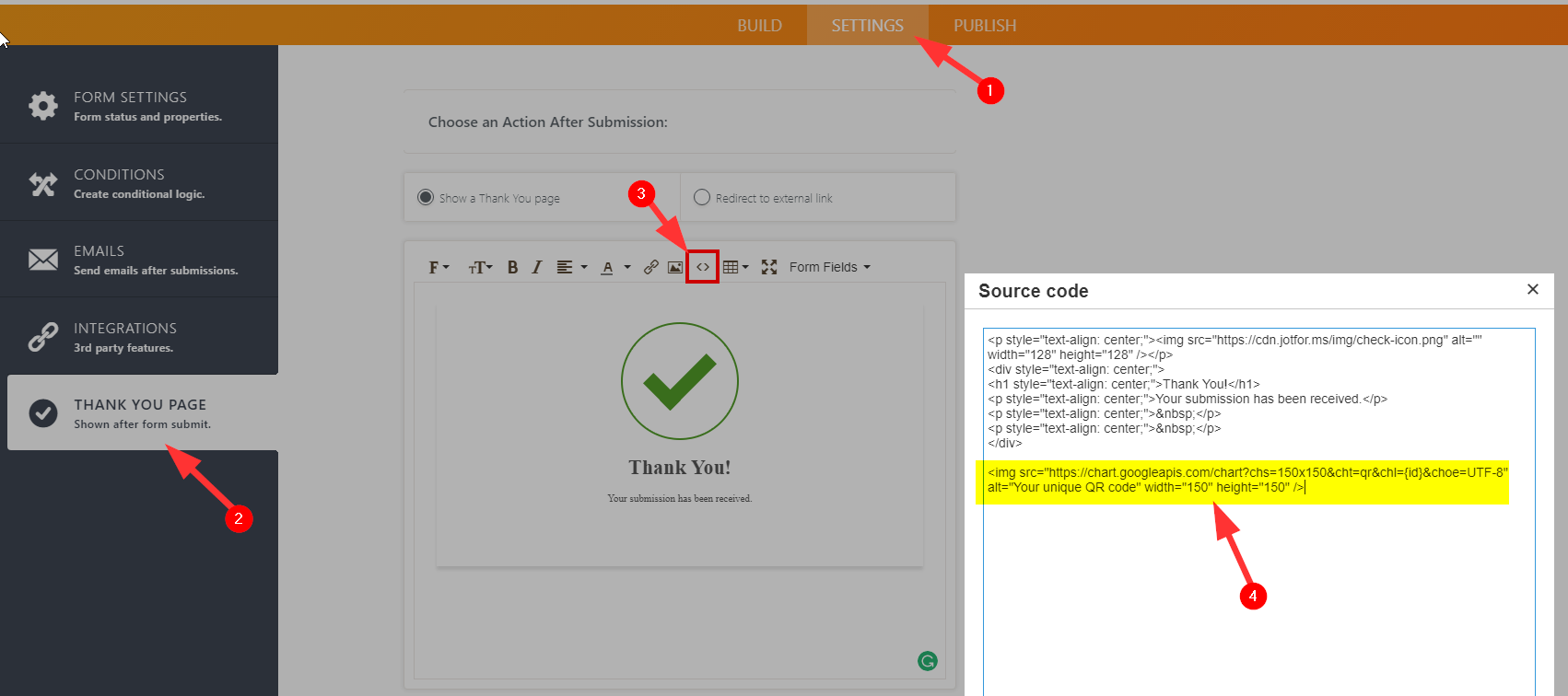 Create a barcode base on submissionsID or uniqueID Image 1 Screenshot 21