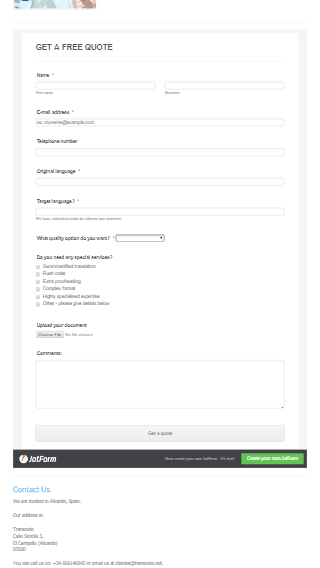 Form doesnt appear on mobile version of website? Image 1 Screenshot 20