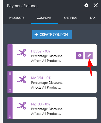 Edit several coupon codes on payment settings at once? Image 1 Screenshot 20