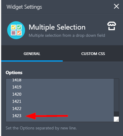 Multiple Selection Widget: Remove 1000 options limit Image 1 Screenshot 40