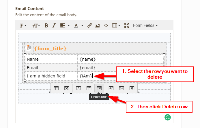 Remove hidden fields in the email notifications Image 1 Screenshot 20