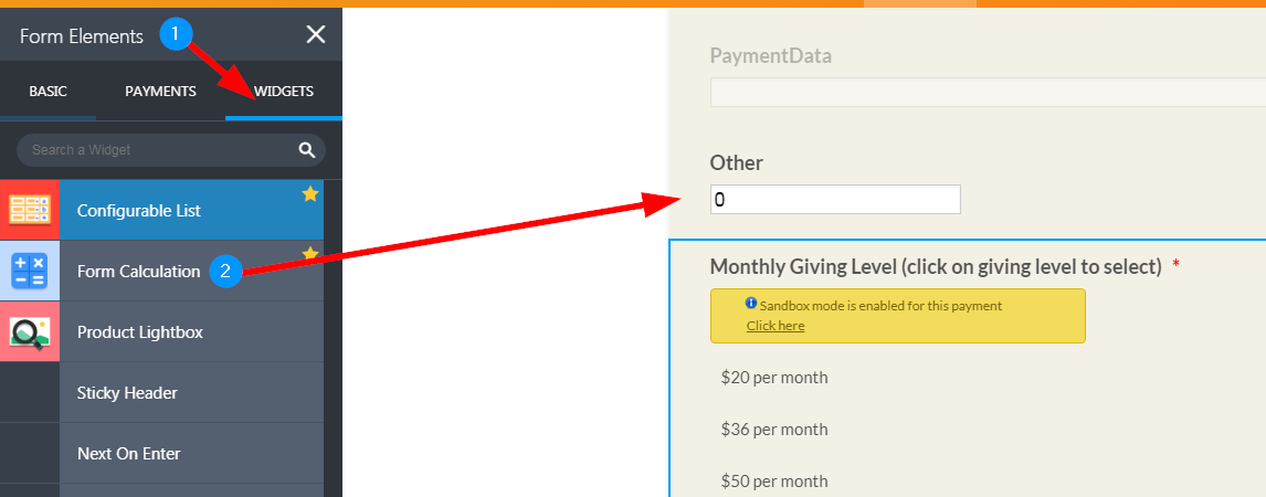 How do I collect donations on a form where Im using the sell products option? Image 1 Screenshot 30