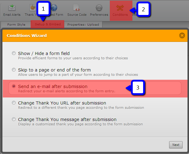 Redirect respondents from form #1 to form #2 and then form #3 Image 1 Screenshot 0