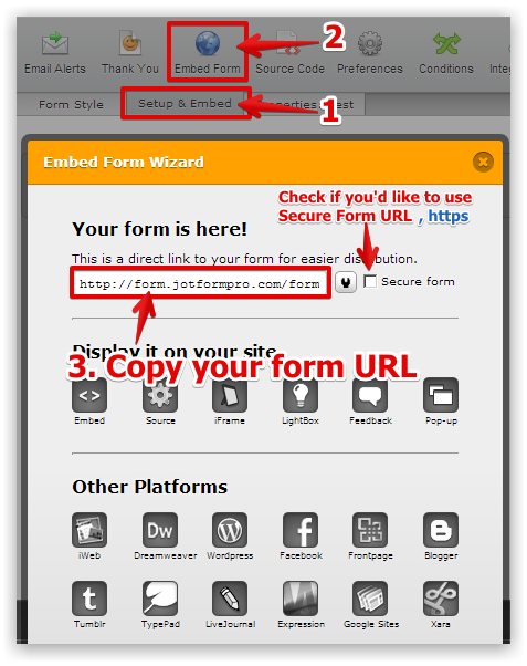 How to insert link to the form Image 2 Screenshot 41