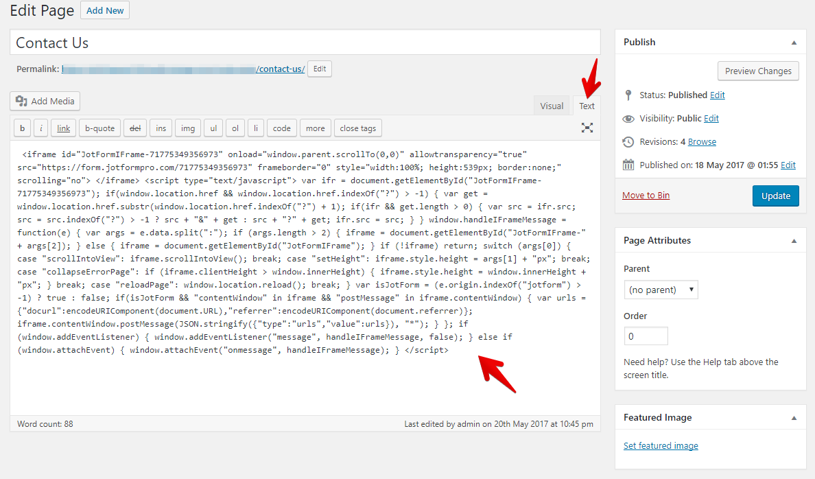 Form embedded on Wordpress using oEmbed is not submitting Image 3 Screenshot 62