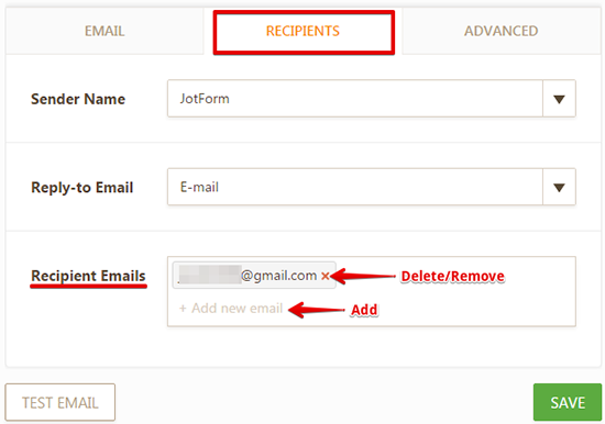 How to change the recipient email address? Image 3 Screenshot 62