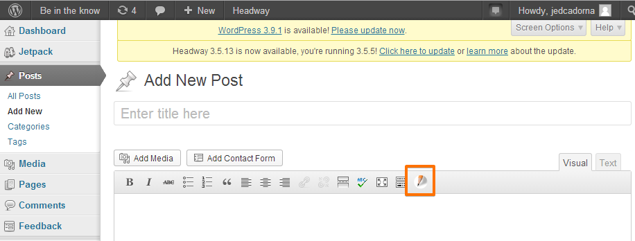 No jotform button on wordpress after Jotform Embed Form plugin is installed Screenshot 41