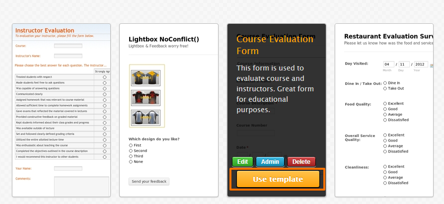 How can I change the questions on the course evaluation template? Image 2 Screenshot 41