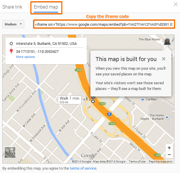 How do I embed a new Google map into an Event registration form? Image 2 Screenshot 61