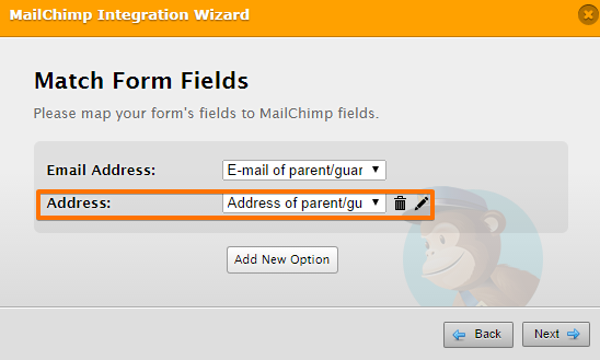 How to match the address fields in MailChimp with the address field from quick tools menu? Image 5 Screenshot 104