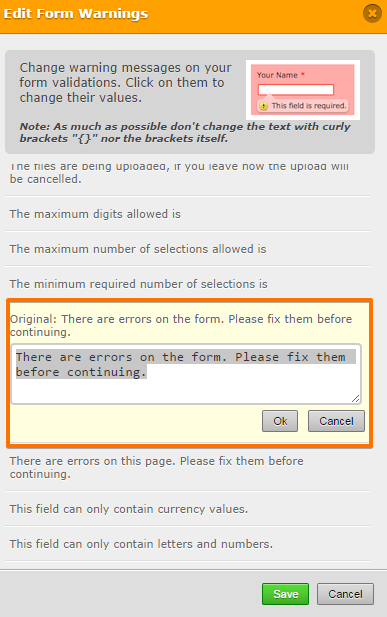 How to change the error form warning of the form to turkish? Image 3 Screenshot 62